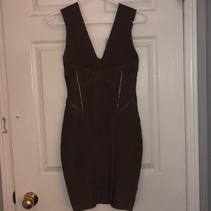 Marciano bandage dress w zipper detail